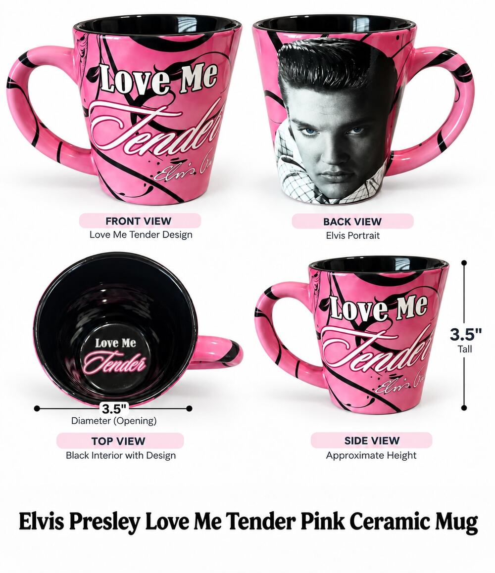 Elvis Presley Collectible Coffee Mug The King Rock & Roll Music Memorabilia